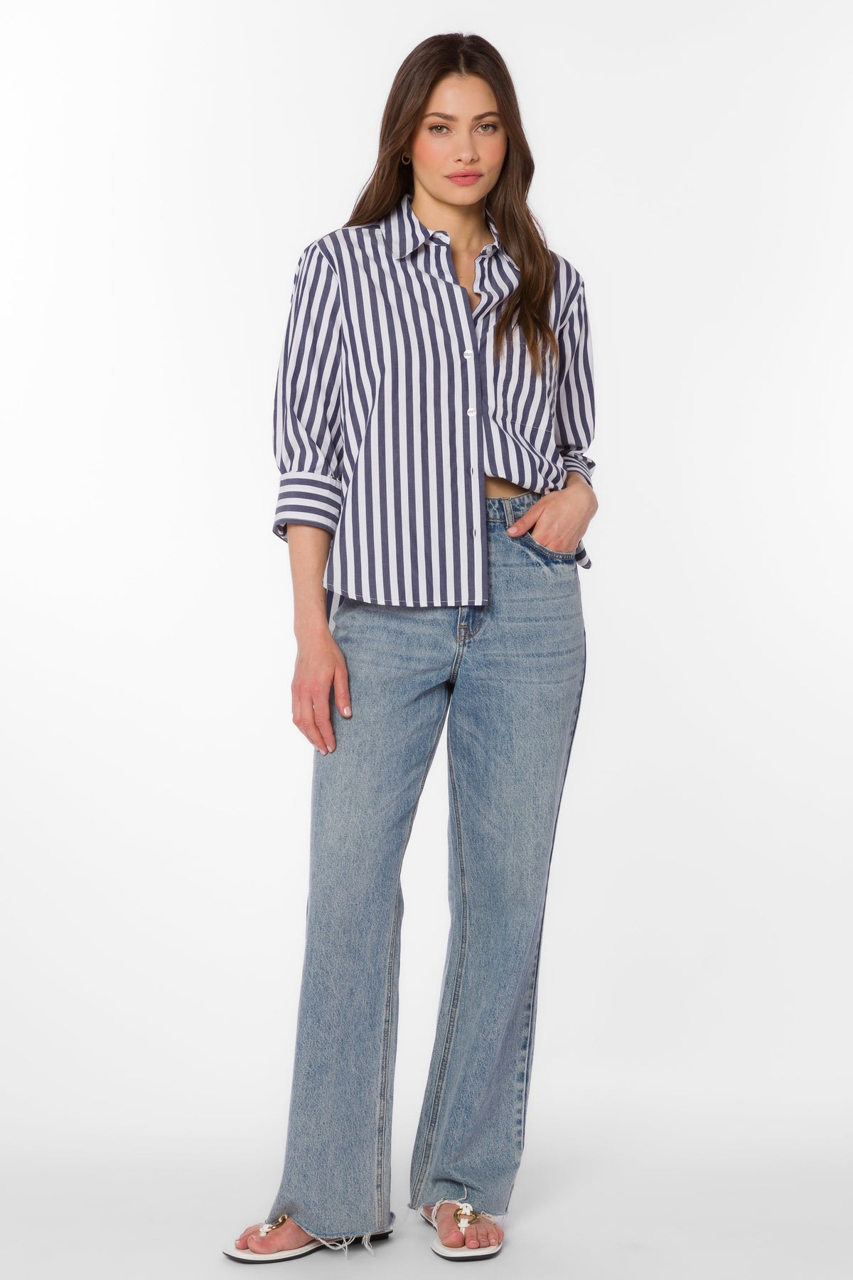 VELV 24690 STRIP LS SHIRT