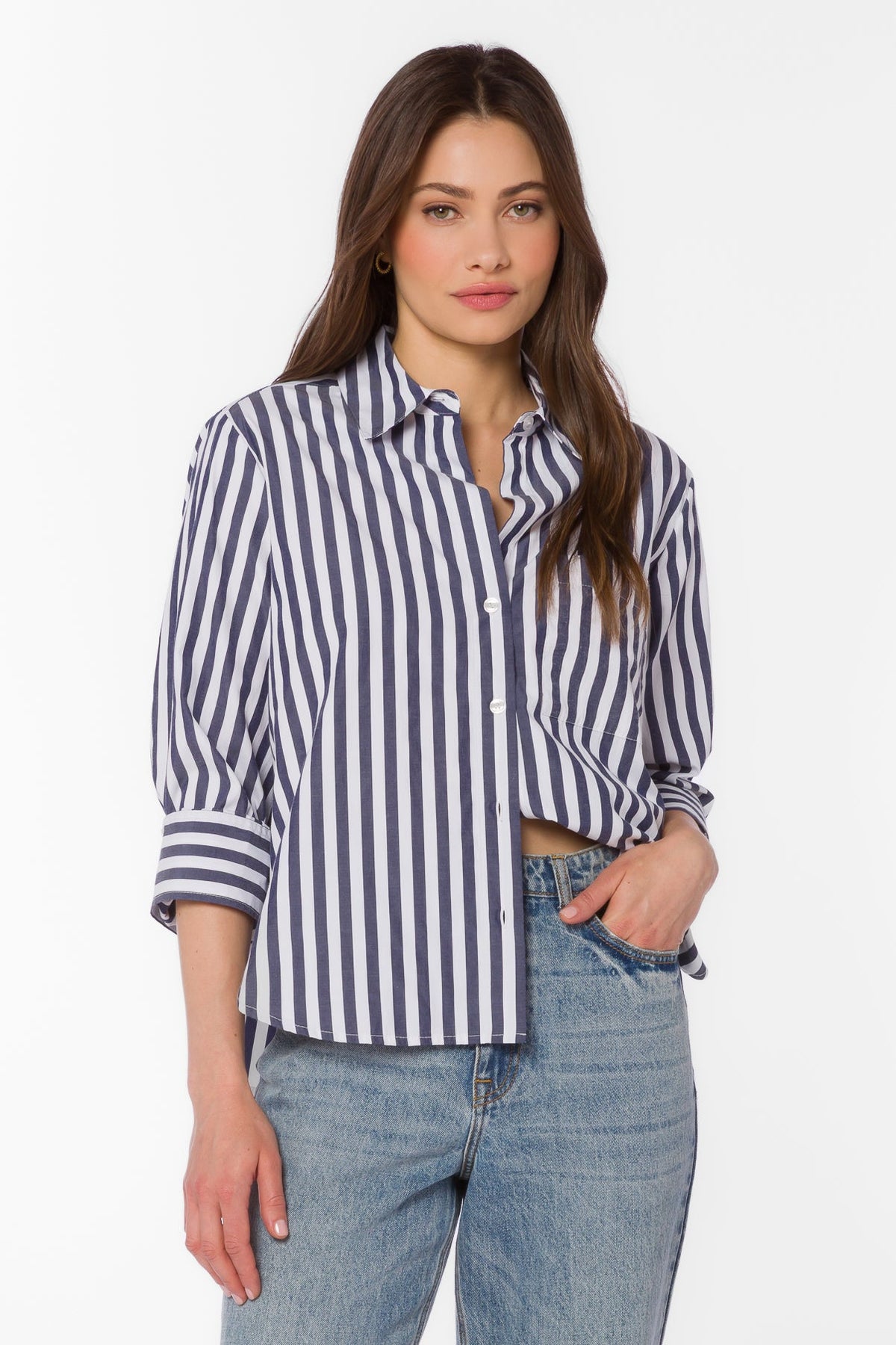 VELV 24690 STRIP LS SHIRT