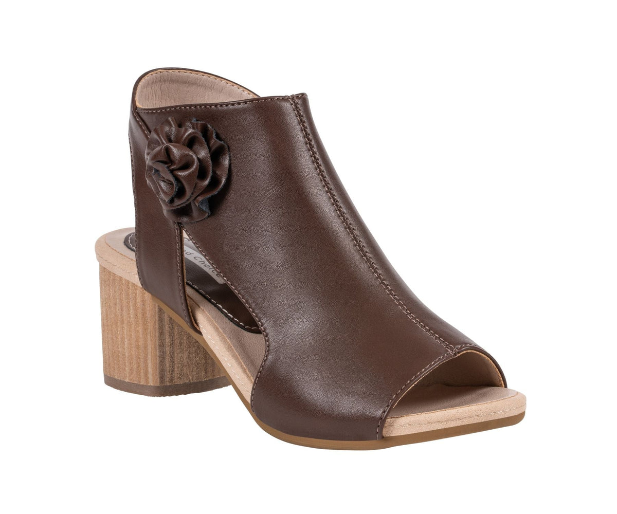 GC ZAKKI PEEPTOE 1FLWR CHUNKY HEEL
