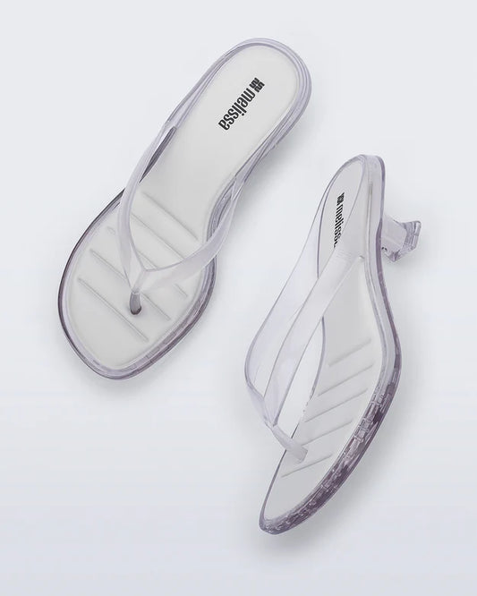MEL FLIP FLOP KITTEN HEEL WHT ONLY