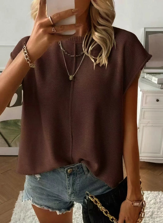 HIDDEN HYJ03808 KNIT CAPSLV TOP