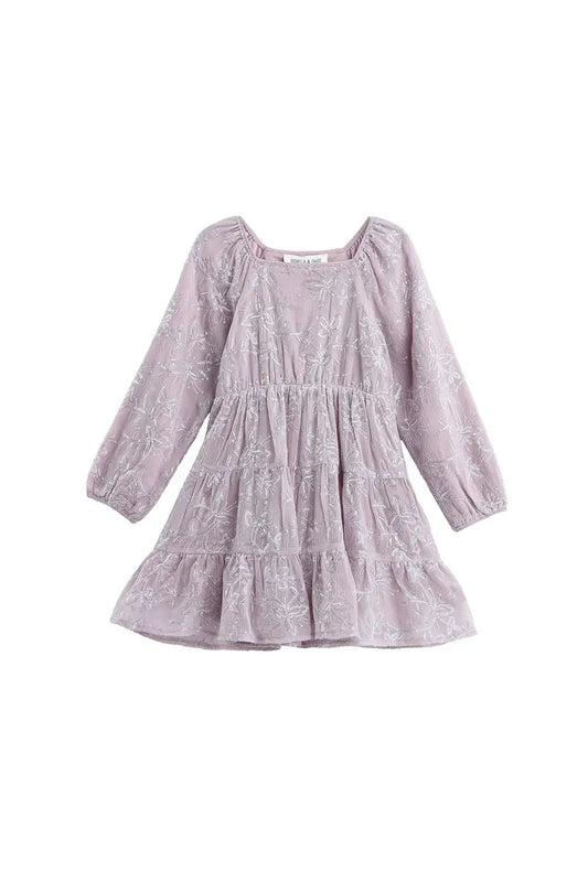 CHUMS 8188 SUGARPLUM SEQ FLR LS DRESS