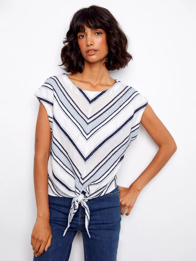 CHAR C4271 STITCH CAPSLV TOP