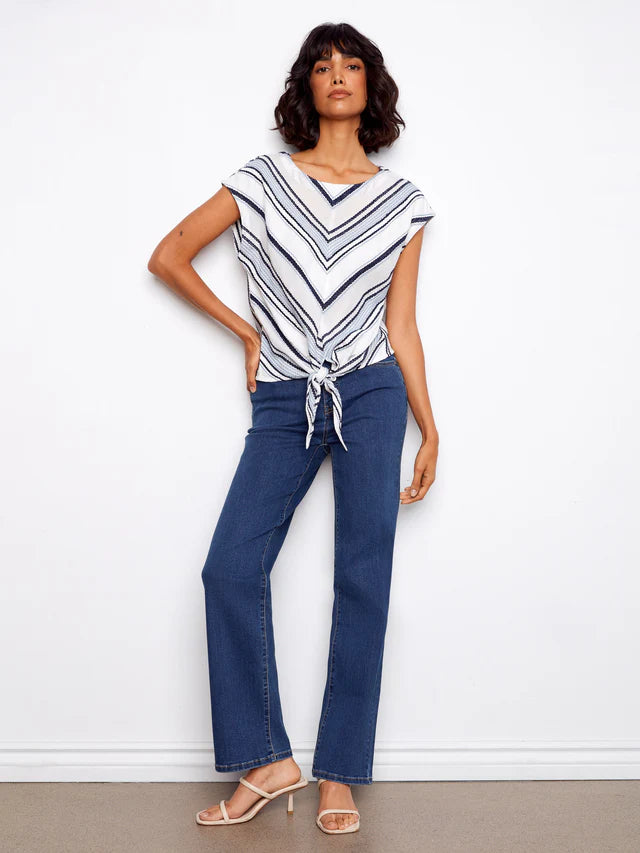 CHAR C4271 STITCH CAPSLV TOP