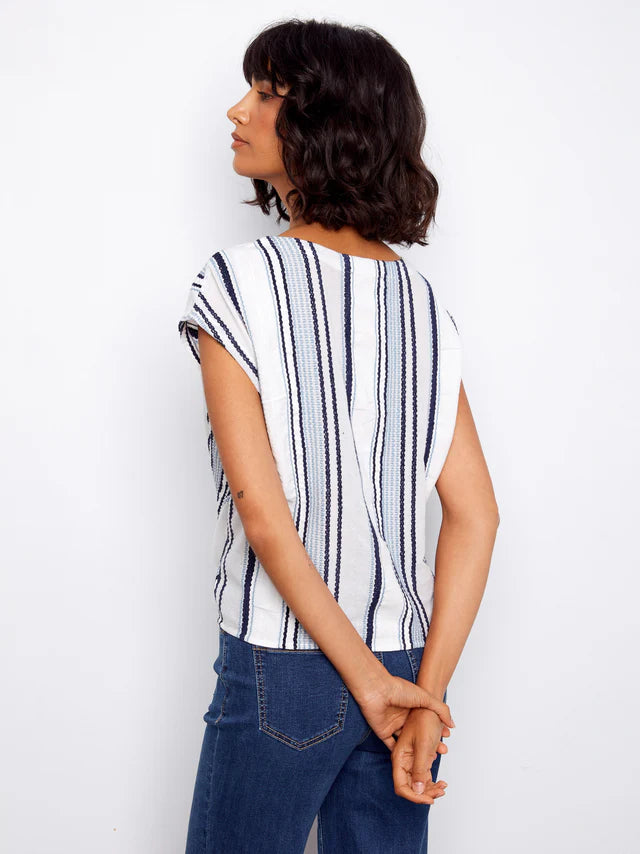 CHAR C4271 STITCH CAPSLV TOP