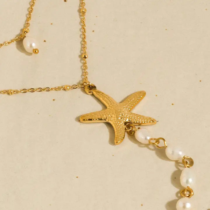MAIQ 18 DIP MULTI STRAND STARFISH NECKLACE
