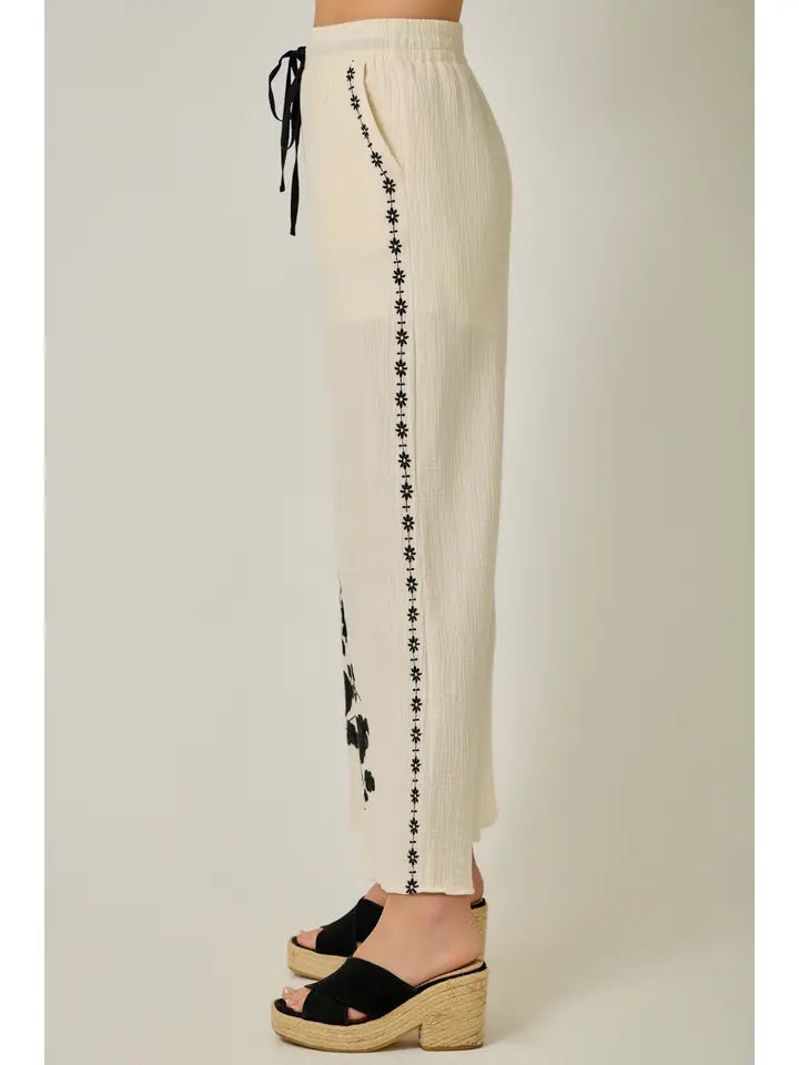 MTREE 71008 EMB GAUZE PANT