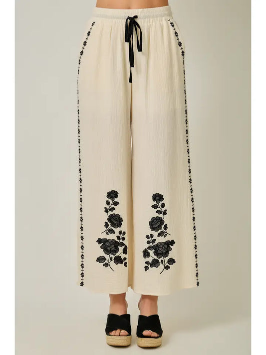 MTREE 71008 EMB GAUZE PANT