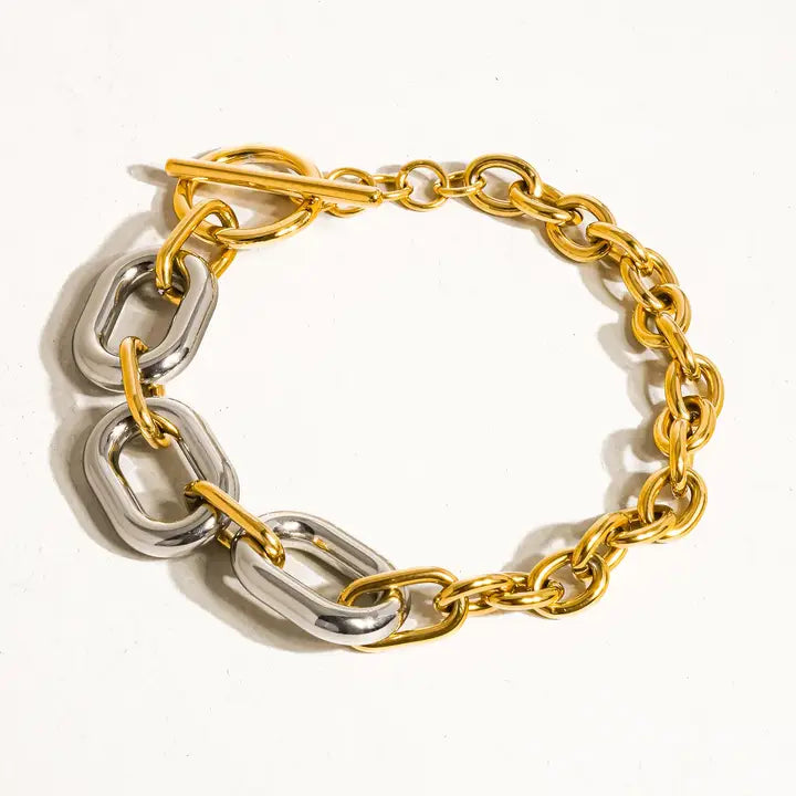 MAIQ 2TONE CHAIN BRACELET