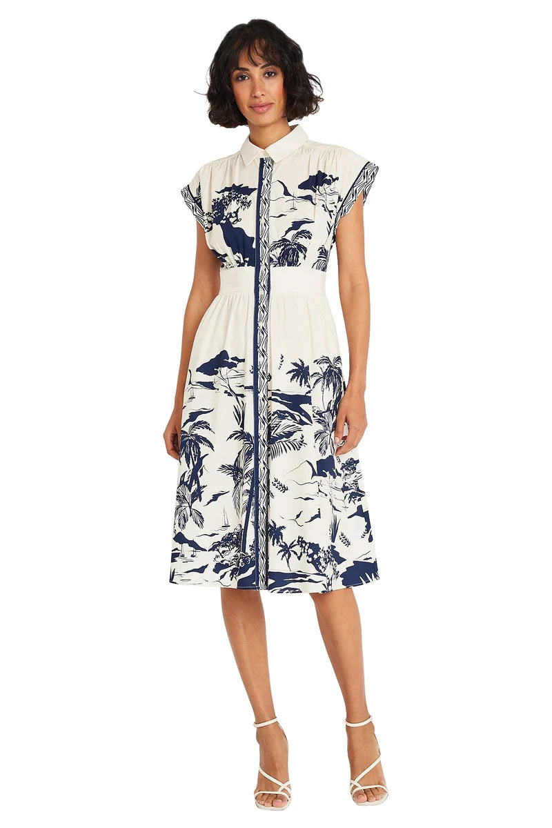 MAGGY G5635FLTR SLV MIDI DRESS
