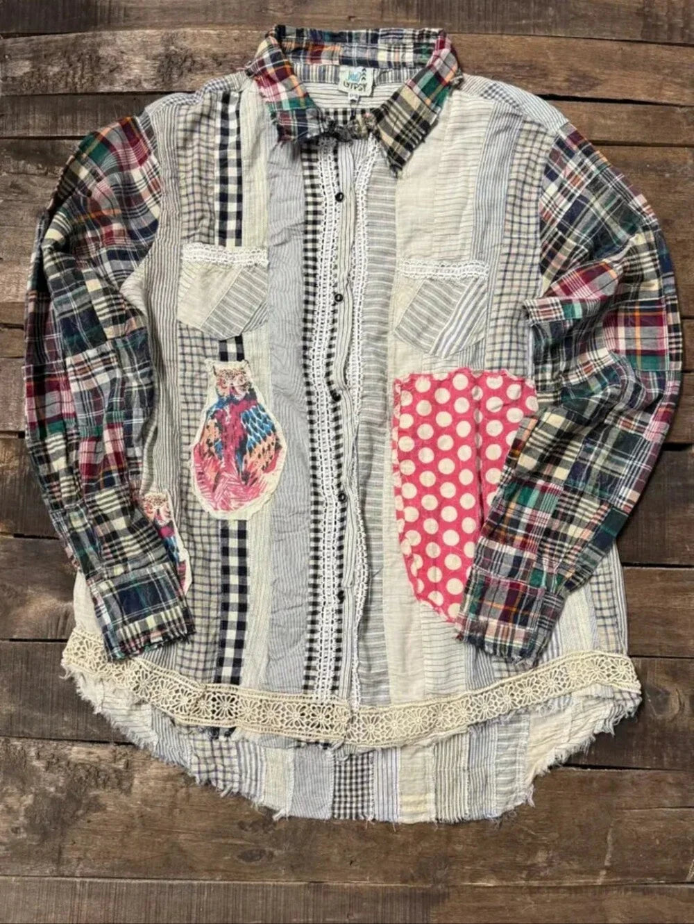 JG STAR DREAMER PATCHWORK LS SHIRT