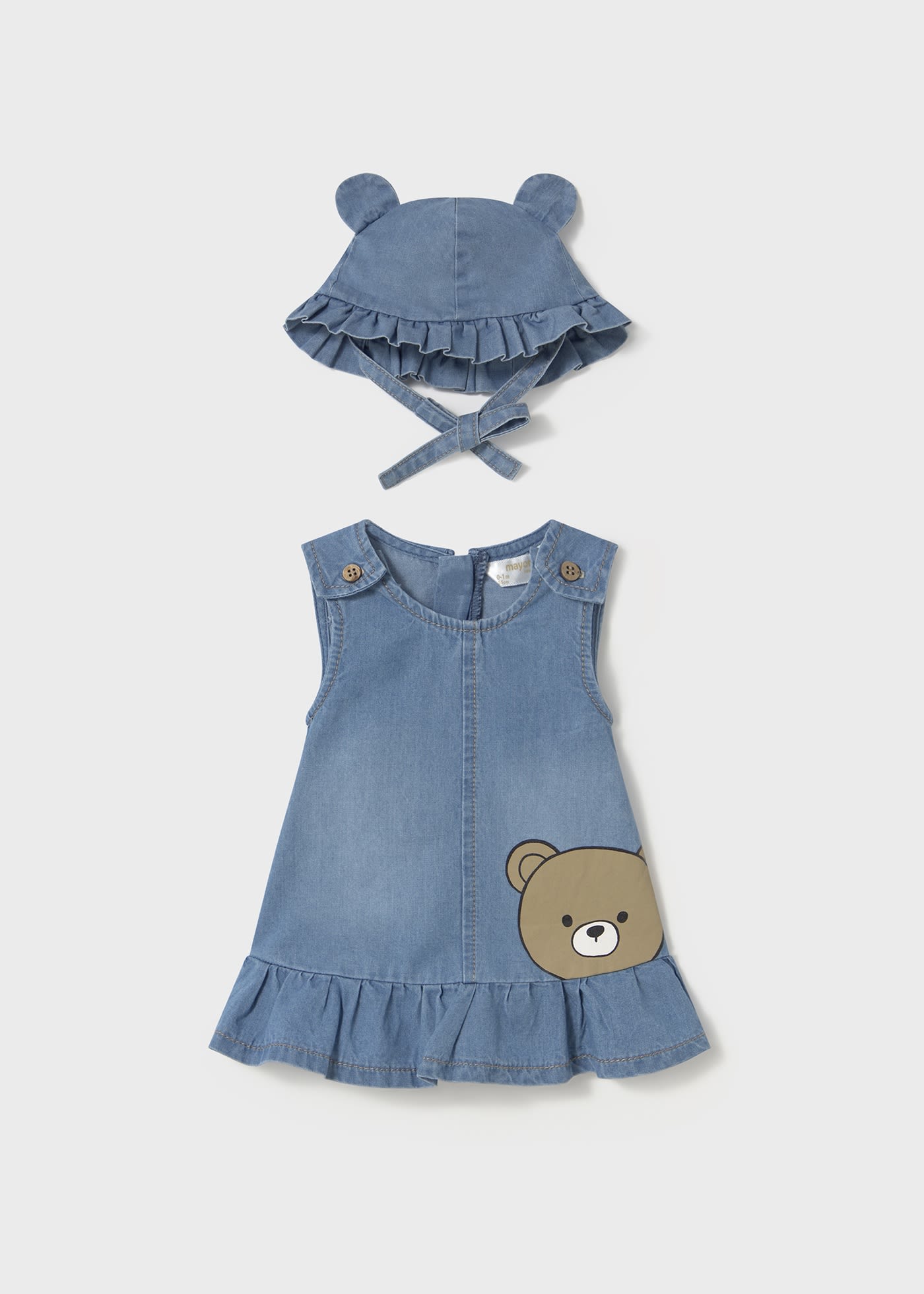 MAYO Denim Bear Dress Set