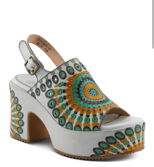 Leather Platform Heel
