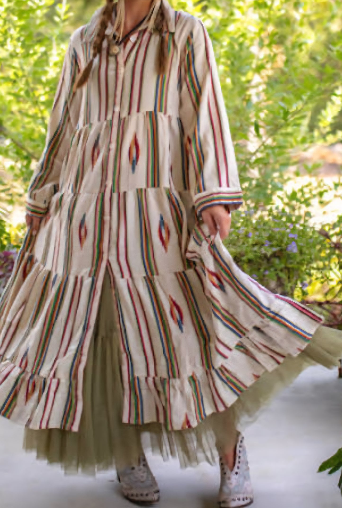 JG SOUTHWEST L/S DUSTER DRESS