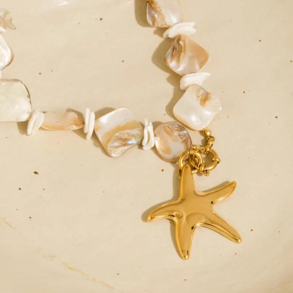 MAIQ 18 DIP MULTI STRAND STARFISH NECKLACE