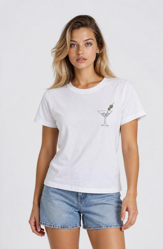CHRL CL13297-100 MARTINI BLING TEE