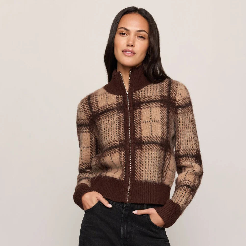 ZSUPP FROSTLINE PLAID CARDIGAN